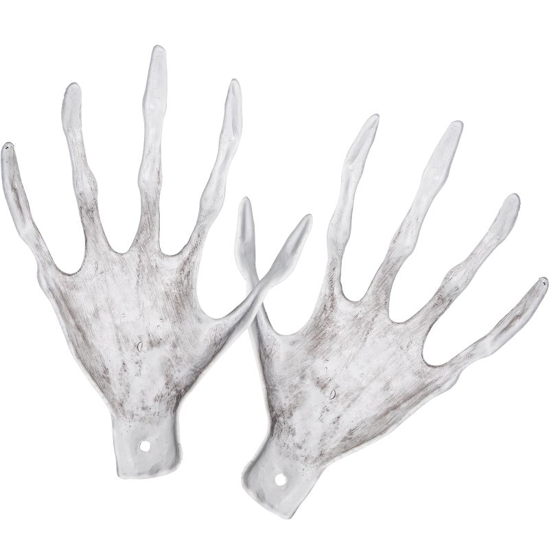 XONOR Halloween Witch Skeleton Hands - 1 Pair Realistic Plastic Scary Skeleton Hand for Halloween Decoration - Image 5